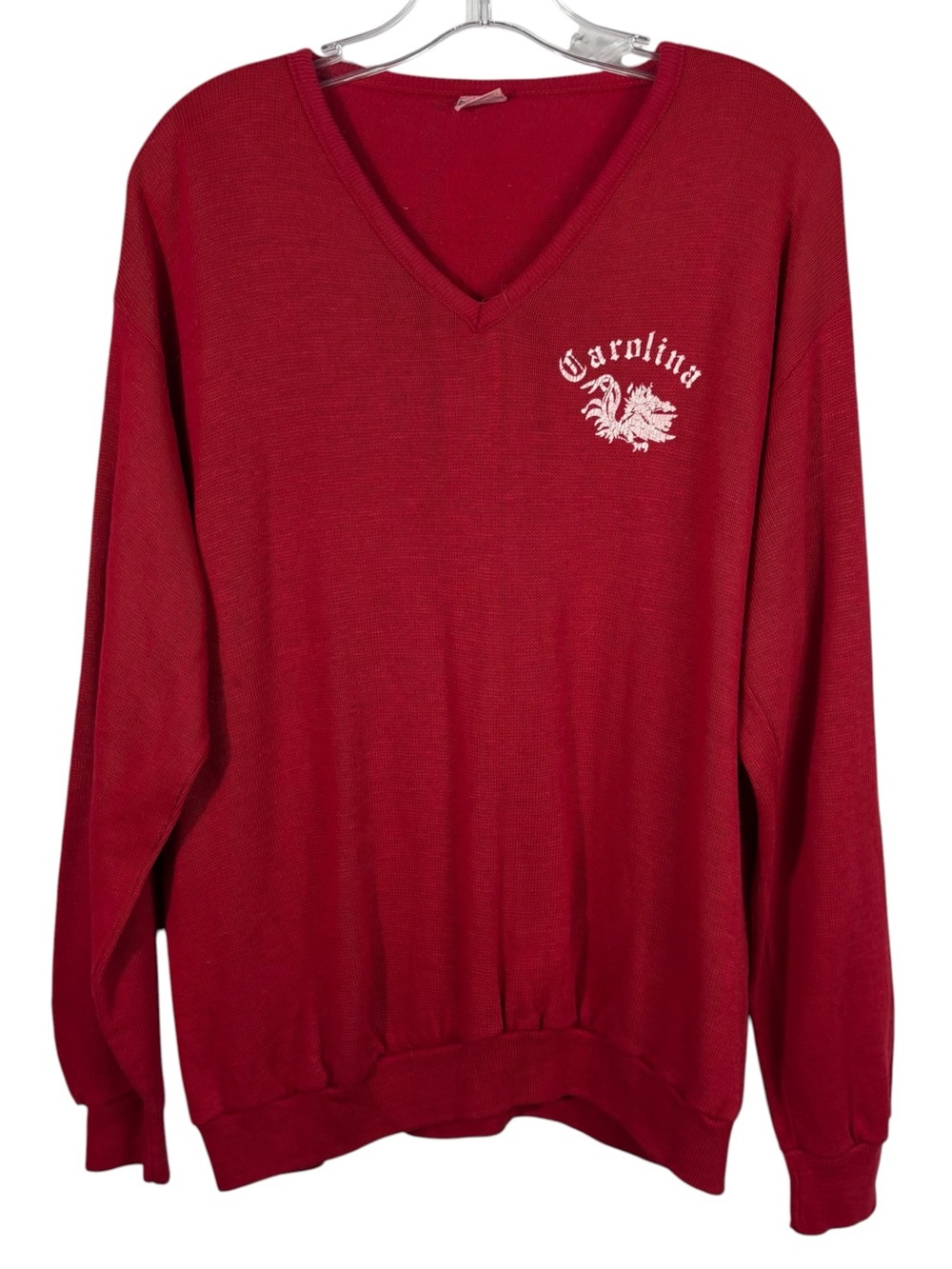 Vintage 1970's Champion USC University of South Carolina Gamecocks Red Sweater